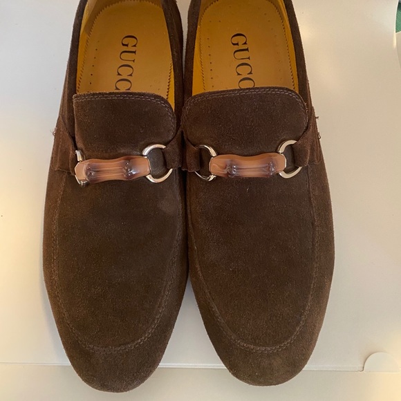 Brown suede Gucci loafers - Picture 1 of 4